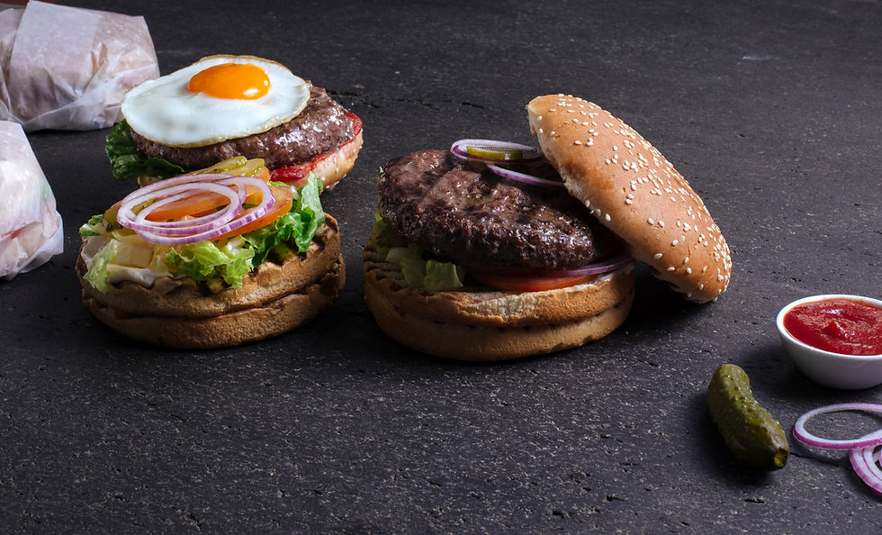 Two Delicious Hamburgers